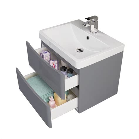 Shop latest bathroom accessory sets. 600mm 800mm Bathroom Vanity Unit Basin Sink 2 Drawers ...