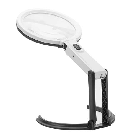 10 Led Light Magnifier Magnifying Glass Light Lens Desk Type Lamp