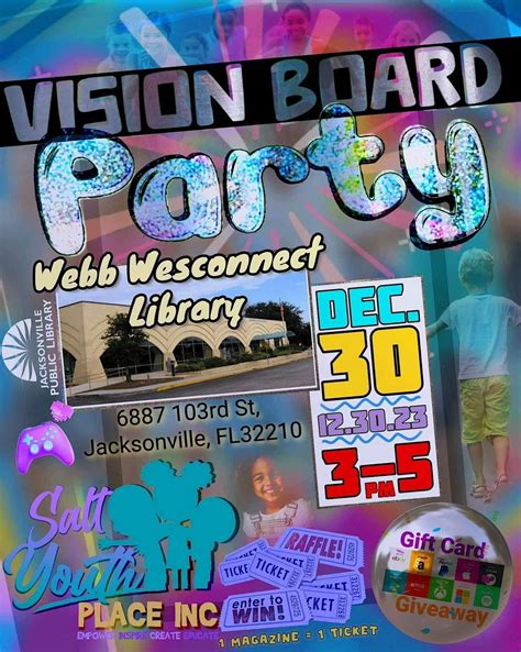 Building A Bright Future Vision Board Party Webb Wesconnett Library