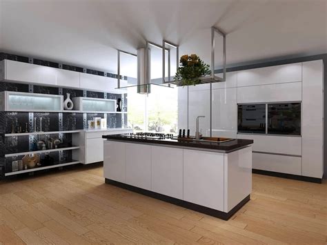 White Modern Kitchen Cabinets Good Colors For Rooms