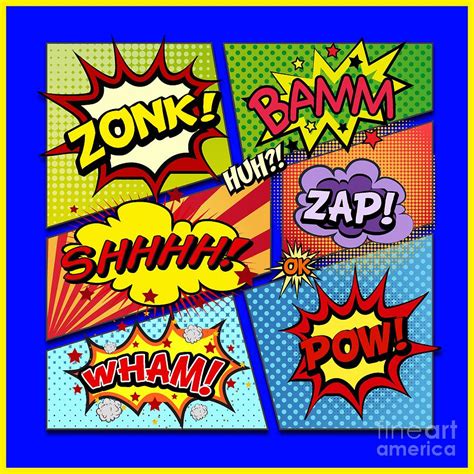 Colorful Comic Book Action Panels Digital Art By Alondra Hanley Pixels