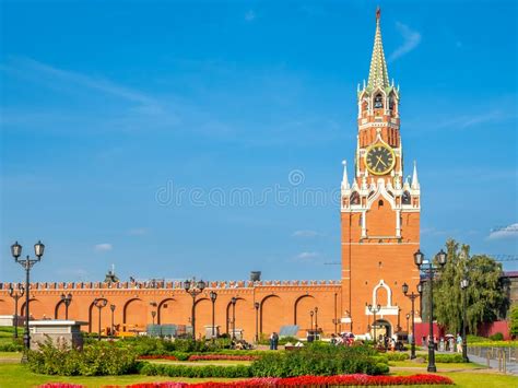 Spasskaya Tower In Kremlin Moscow Russia Editorial Photography