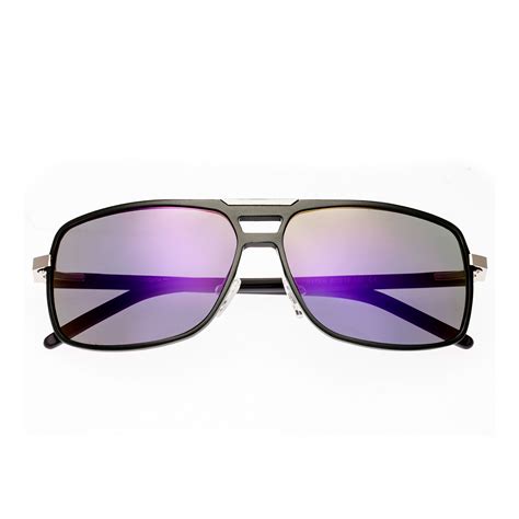 Retrograde Polarized Sunglasses Gunmetal Frame Purple Lens Breed Touch Of Modern