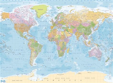 Physical World Map Wallpaper Mural Muralswallpaper World Map Images