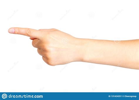 Woman Hand With The Index Finger Pointing Up Or Showing Direction Stock ...