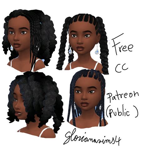 Little Black Girl Magic Glorianasims4 On Patreon In 2020 Sims Hair