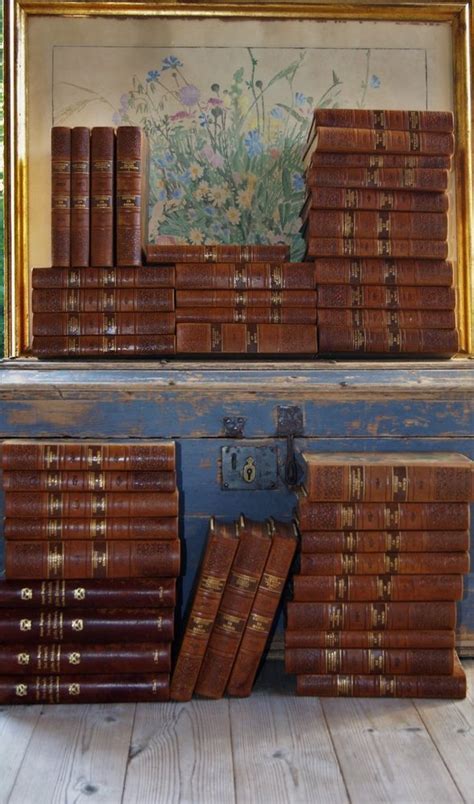 45 Fine Old Leather Bound Books Decorative Leather Spines World