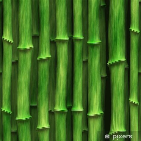 Wall Mural Lush Green Bamboo Stalks Seamless Texture Pixersconz