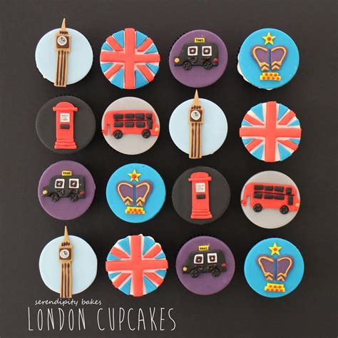 London Themed Cupcakes Made For My Sons Class Party We Had A Big Red