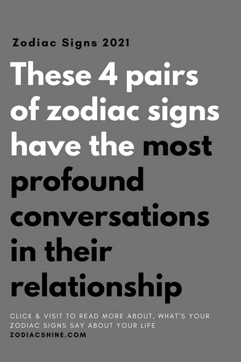 These 4 Pairs Of Zodiac Signs Have The Most Profound Conversations In