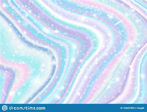 Marble Structure Holographic Pattern With Stars Stock Vector