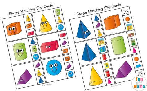 3d shape worksheets fun with mama