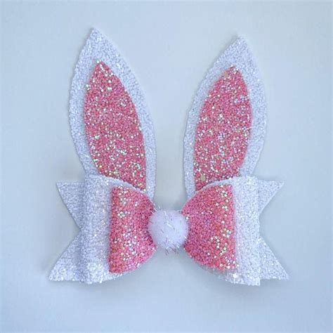 Download Easter Bunny Bow SVG - Bunny Ears Hair Bow Template Vector ...