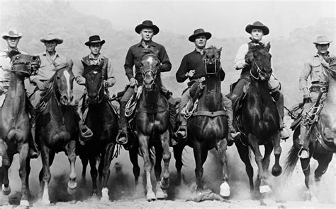 Magnificent Seven Seven Gun Men In The Old West Gradually Come
