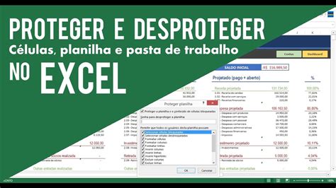 Excel Proteger E Desproteger C Lulas Planilha E Pasta De Trabalho
