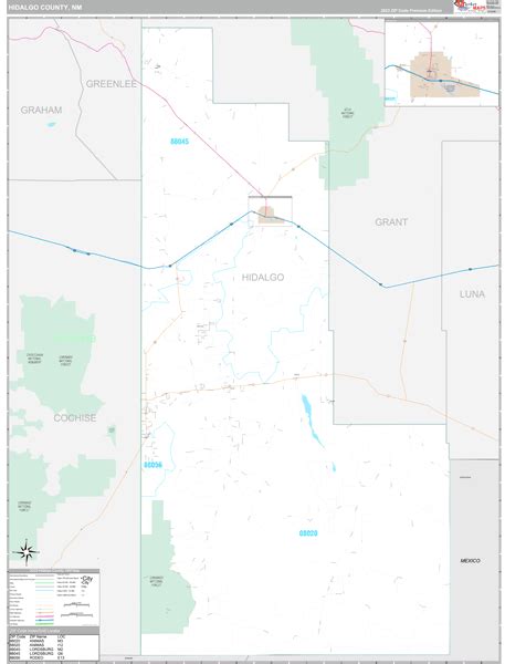 Hidalgo County Nm Wall Map Premium Style By Marketmaps Mapsales