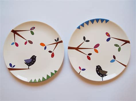 Bird Series Composition Of Two Wall Hanging Plates Pottery