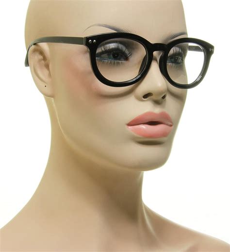 new geeky librarian glasses 50 s vintage black eyeglasses square thick framed ebay