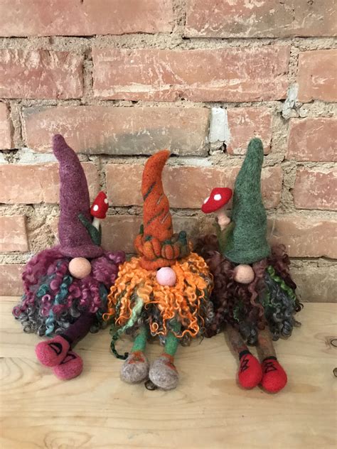 Three Gnomes Needle Felted Christmas Needle Felting Projects Needle