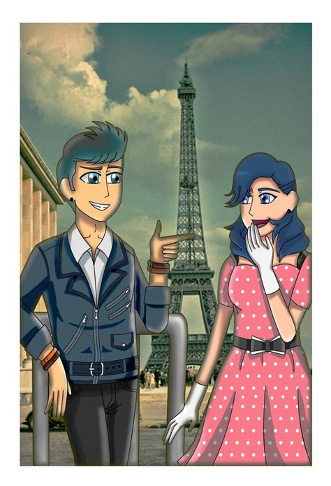 Miraculous 1950s Luka And Marinette In Color By Astronaut Violet On