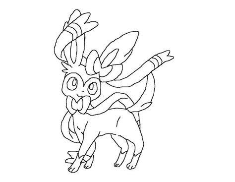 Sylveon Eevee Evolution Coloring Pages Pokemon Coloring Pages