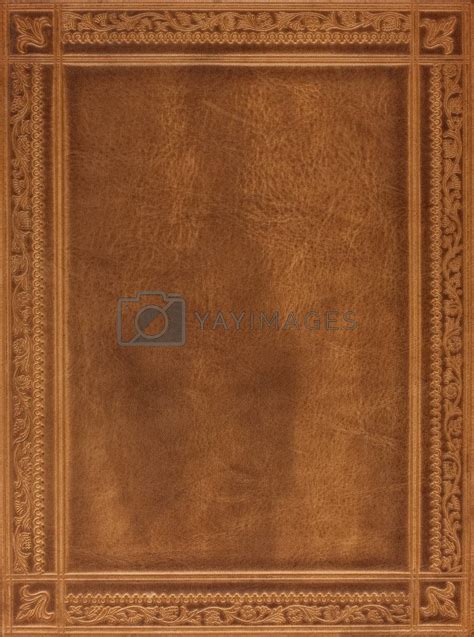 Brown Leather Book Cover By Pixelsaway Vectors And Illustrations With