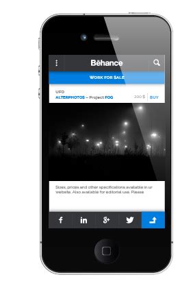 behance mobile app on Behance