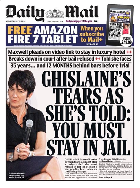 The front page titled 'the steel of the new iron lady' called the moment number 10 told brussels they would be leaving the single market, the most first anniversary of this daily mail front page today. Daily Mail Front Page 15th of July 2020 - Tomorrow's ...