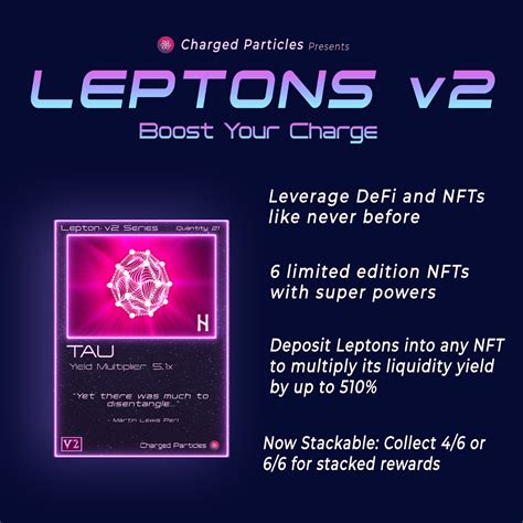 Lepton V2 Stackable Yield Multiplier Nfts By Ben Lakoff Charged