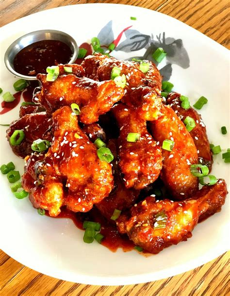 Pat the fish dry, press flour on well but shake excess off well, and heat the pan first before adding the oil or use a heavy duty non stick pan. Air-Fried Korean Chicken Wings | Recipe | Korean chicken ...