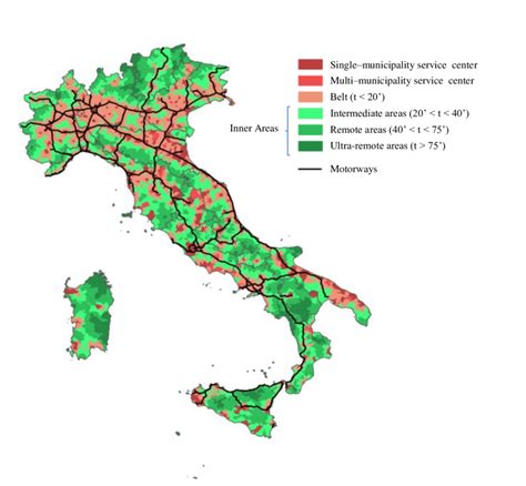 Map Of Italian Territories Source Uval Uver Istat Elaboration On Data