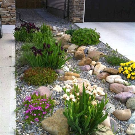 74 Gorgeous Front Yard Rock Garden Landscaping Ideas Garden Diy