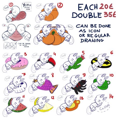 Ych Chibi Pillows Open By Sajophoe On Deviantart