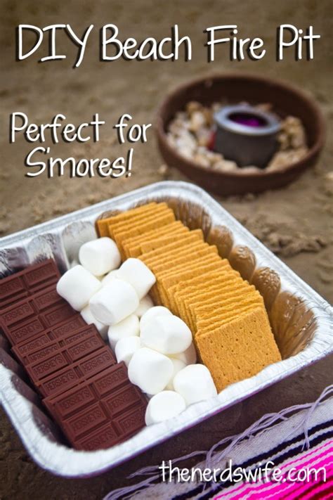A fire pit is becoming an essential garden item as works as a safer version of gas heater and provides a bon fire. Banana S'mores Bites and DIY Beach Fire Pit