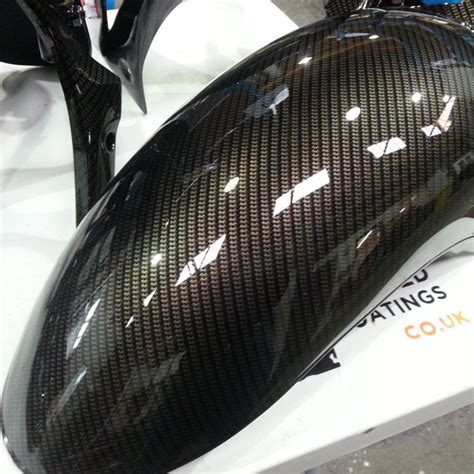 Wicked Coatings Motorbike Parts Coated In Carbon Fibre Hydrographic