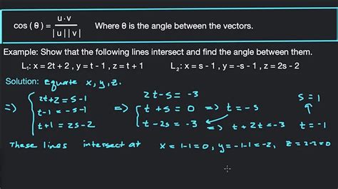 Solved Angle Between Two 3d Lines 9to5science