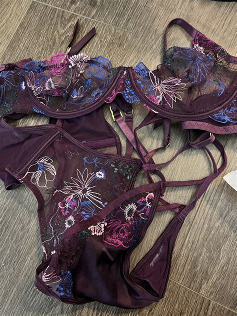 clothing sophia locke s blacks on cougars lingerie set purple bra panty garter sweeky