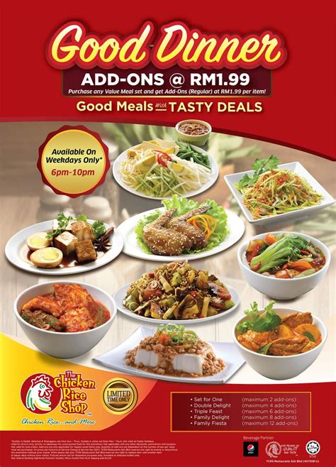 The chicken rice shop (giant klang). The Chicken Rice Shop Good Dinner Add-Ons for RM1.99 only