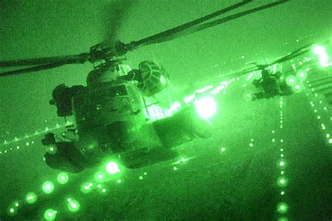Photo Mh 53 Pavelow Helicopters Night