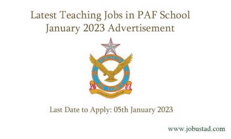 Latest Teaching Jobs In Paf School January 2023 Advertisement