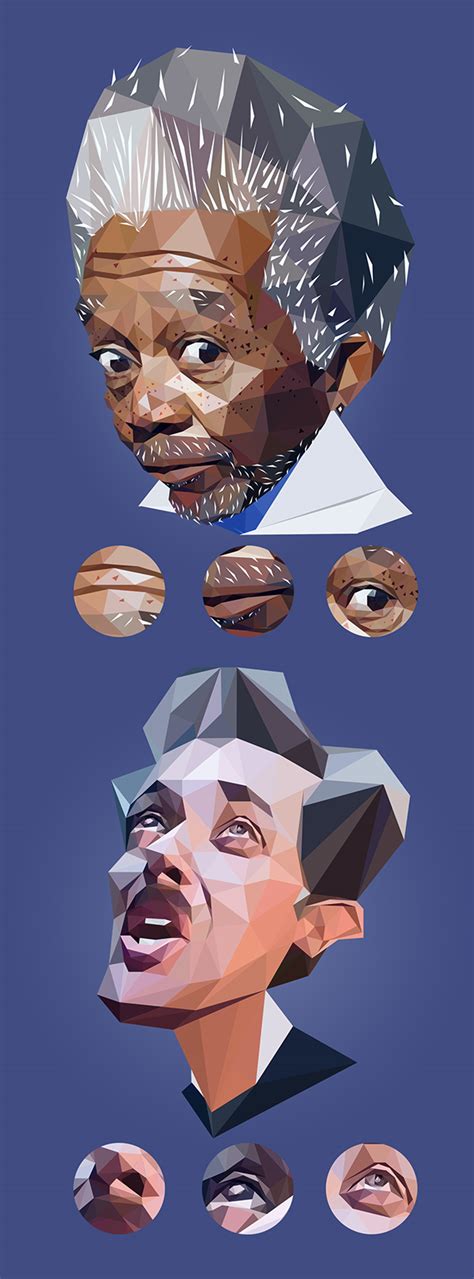 Low Poly Portraits On Behance