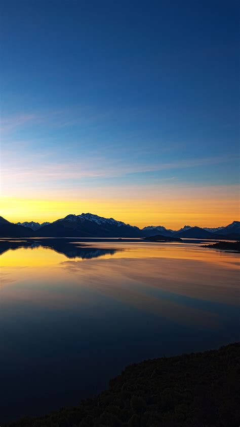 Sunset Over Mountain Lake Iphone Wallpapers Free Download