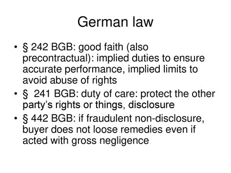 Comparative Private Law Good Faith Ppt Download