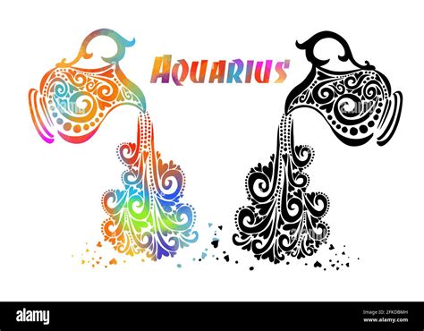 Aquarius zodiac sign. Vector illustration Stock Vector Image & Art - Alamy