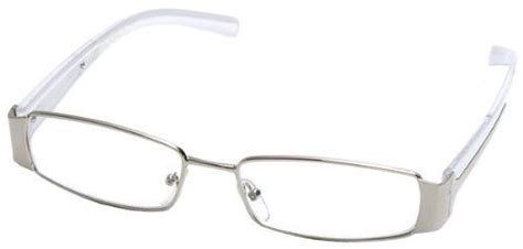 Silver And White Frame Clear Fake Reading Glasses Sunglasses Efocus 14 95 Save 13 Off