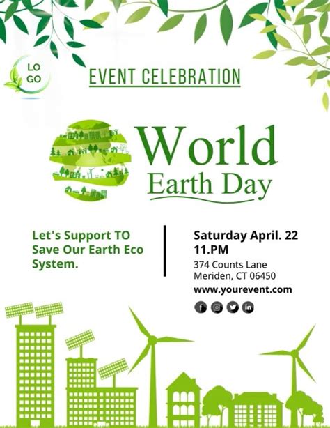Green World Earth Day Event Flyer Template Postermywall
