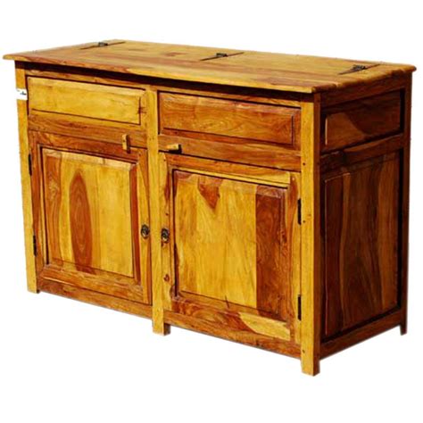 Dallas Ranch Rustic Solid Wood 2 Door Kitchen Storage Cabinet