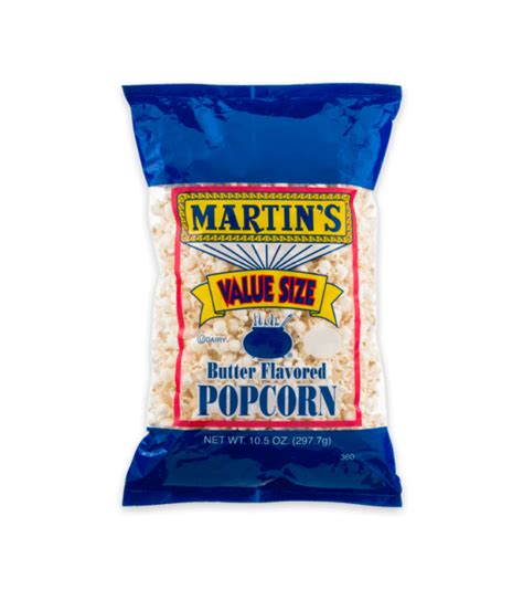 Martins Butter Flavored Popcorn Value Size Martins Snacks