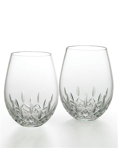 Waterford Crystal Lismore Nouveau Stemless Deep Red Wine Glasses Set Of 2 Neiman Marcus