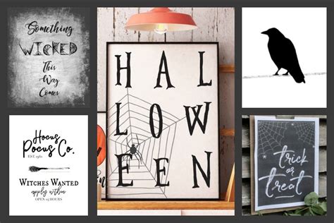 We have pumpkins, harry potter, skeletons and even a new be witching printable for you. My Favorite Free Halloween Printables - Easy Halloween Decor